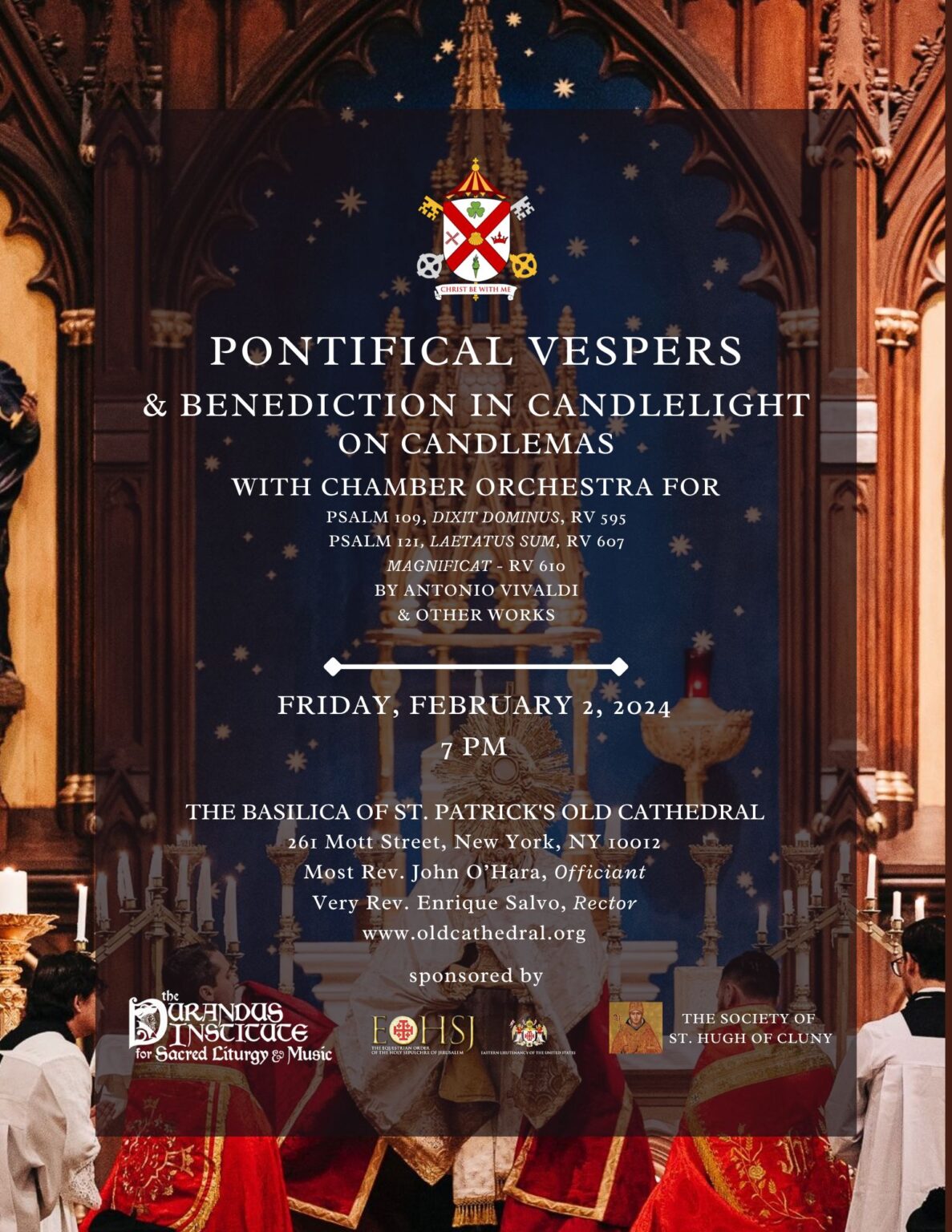 Pontifical Vespers & Benediction in Candlelight on Candlemas