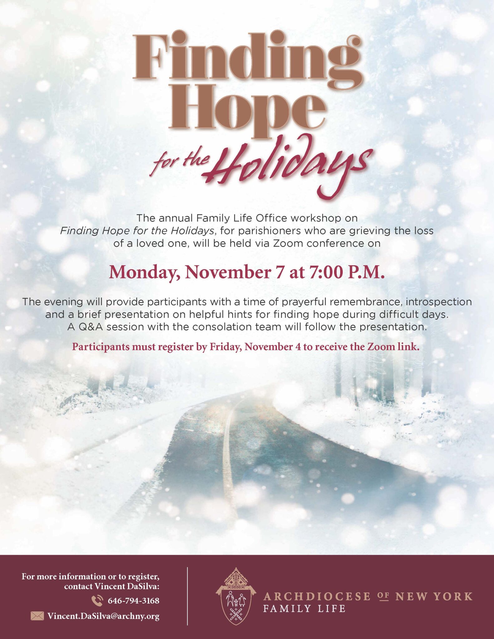 Finding Hope for the Holidays Archdiocese of New York